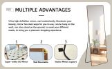 The 4th generation floor standing full-length mirror. wall mirror, bathroom makeup mirror, bedroom foyer, clothing store, wall mounted. 65 "* 23.2"
