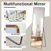 The 4th generation floor standing full-length mirror. wall mirror, bathroom makeup mirror, bedroom foyer, clothing store, wall mounted. 65 "* 23.2"
