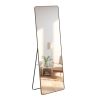The 4th generation floor standing full-length mirror. wall mirror, bathroom makeup mirror, bedroom foyer, clothing store, wall mounted. 65 "* 23.2"